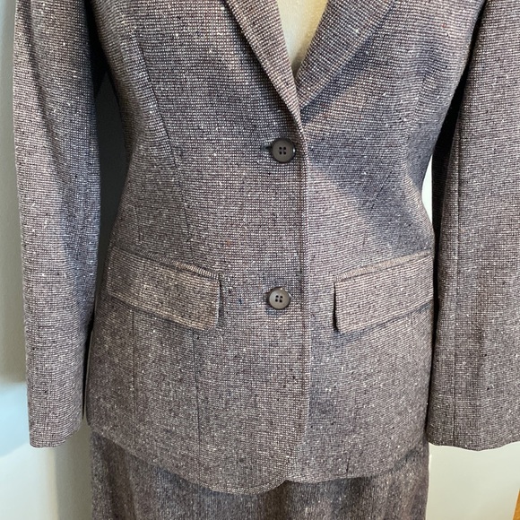 Vintage Pendleton Grey Wool Tweed Skirt Suit - Picture 2 of 9